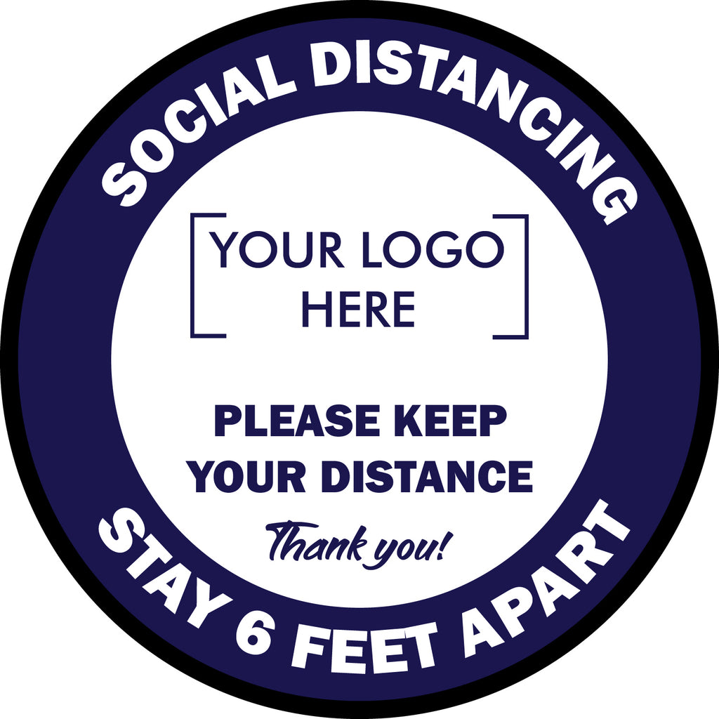 Custom Social Distancing Floor Decals (100 pieces)