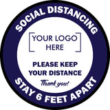 Custom Social Distancing Floor Decals (100 pieces)