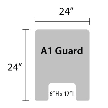 A1 Sneeze Guard - 24" by 24"