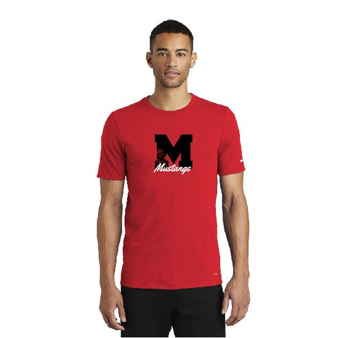 Nike Mens Dri-fit Tee Block M Red