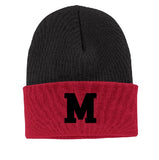 Embroidered M Knit Cap