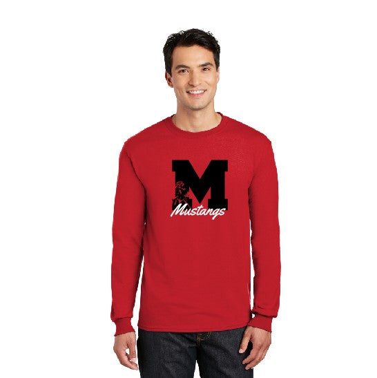 Long Sleeve Block M Red TShirt