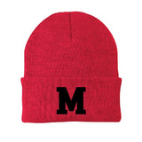 Embroidered M Knit Cap