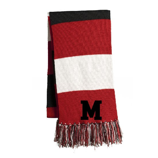 Embroidered M Spectator Scarf